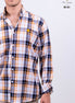 CAMISA CUADROS NARANJA, BLANCO, MARINO