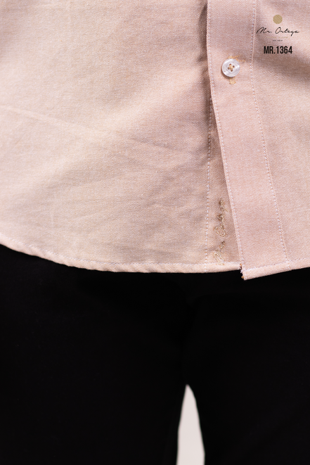 CAMISA LISA MARRÓN CLARO
