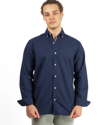 CAMISA LISA AZUL MARINO