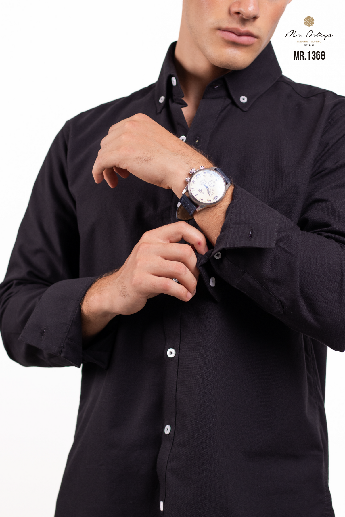 CAMISA LISA NEGRO MANGA LARGA