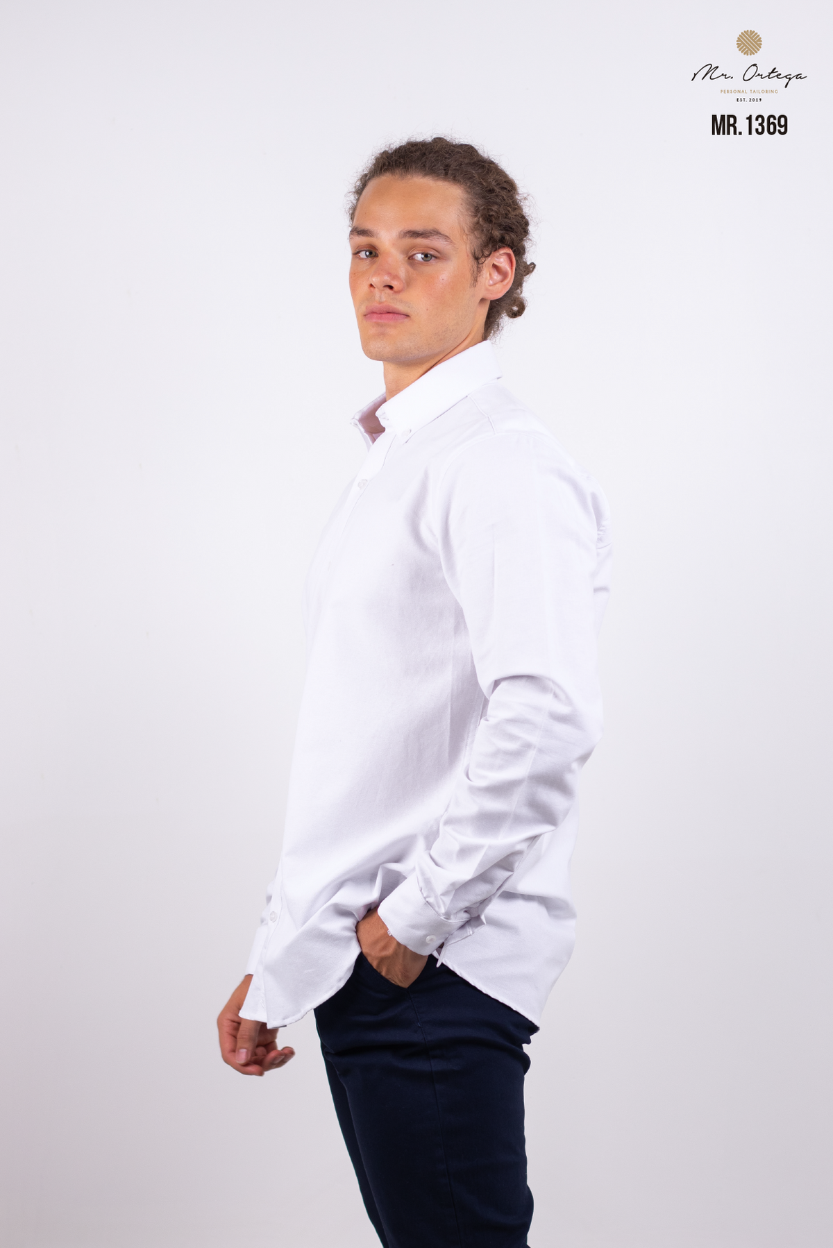 CAMISA LISA BLANCA MANGA LARGA