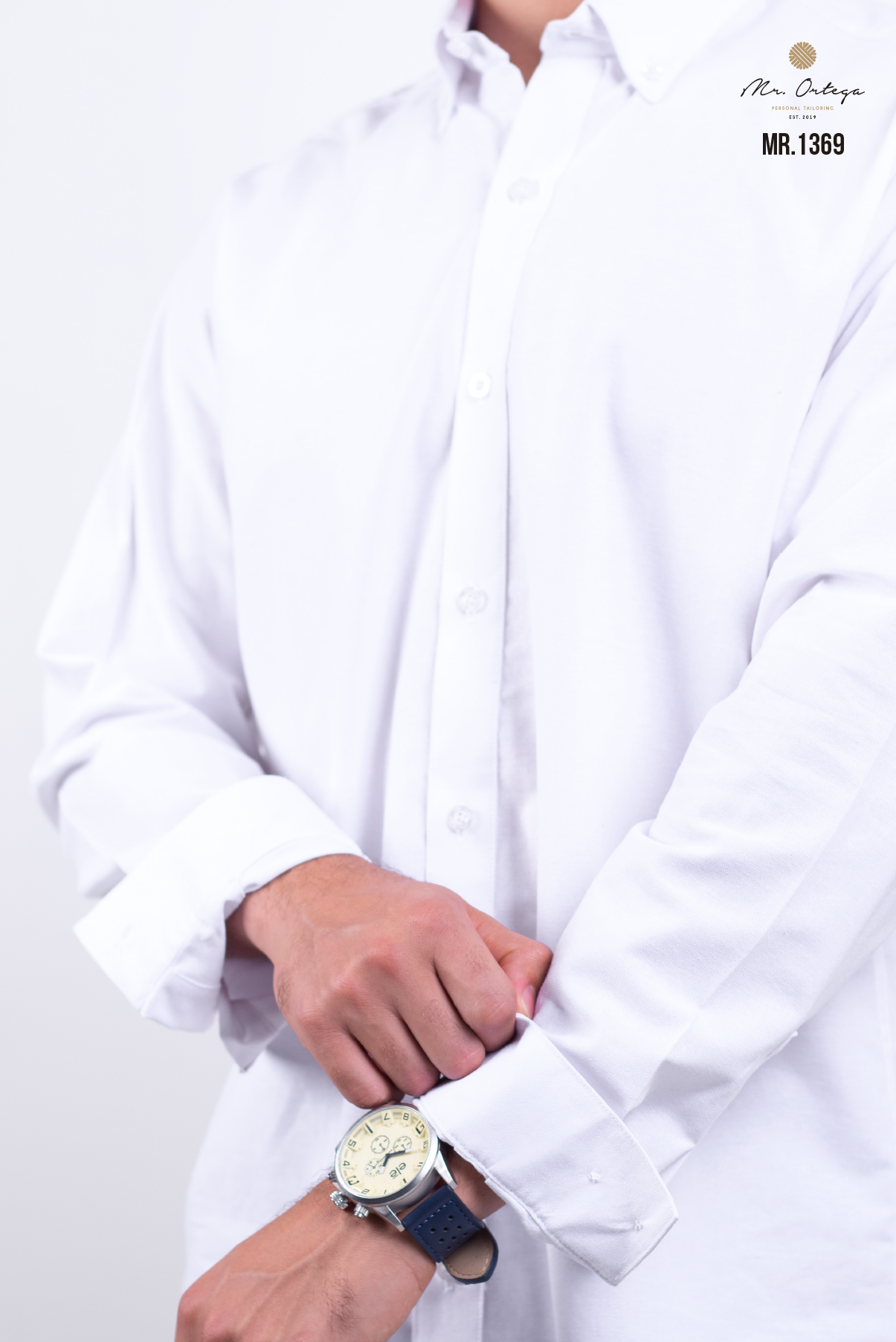 CAMISA LISA BLANCA MANGA LARGA