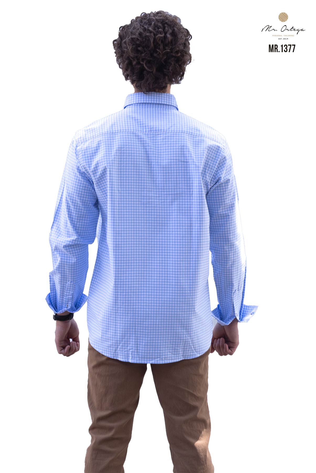 CAMISA CUADROS AZUL CIELO Y BLANCO