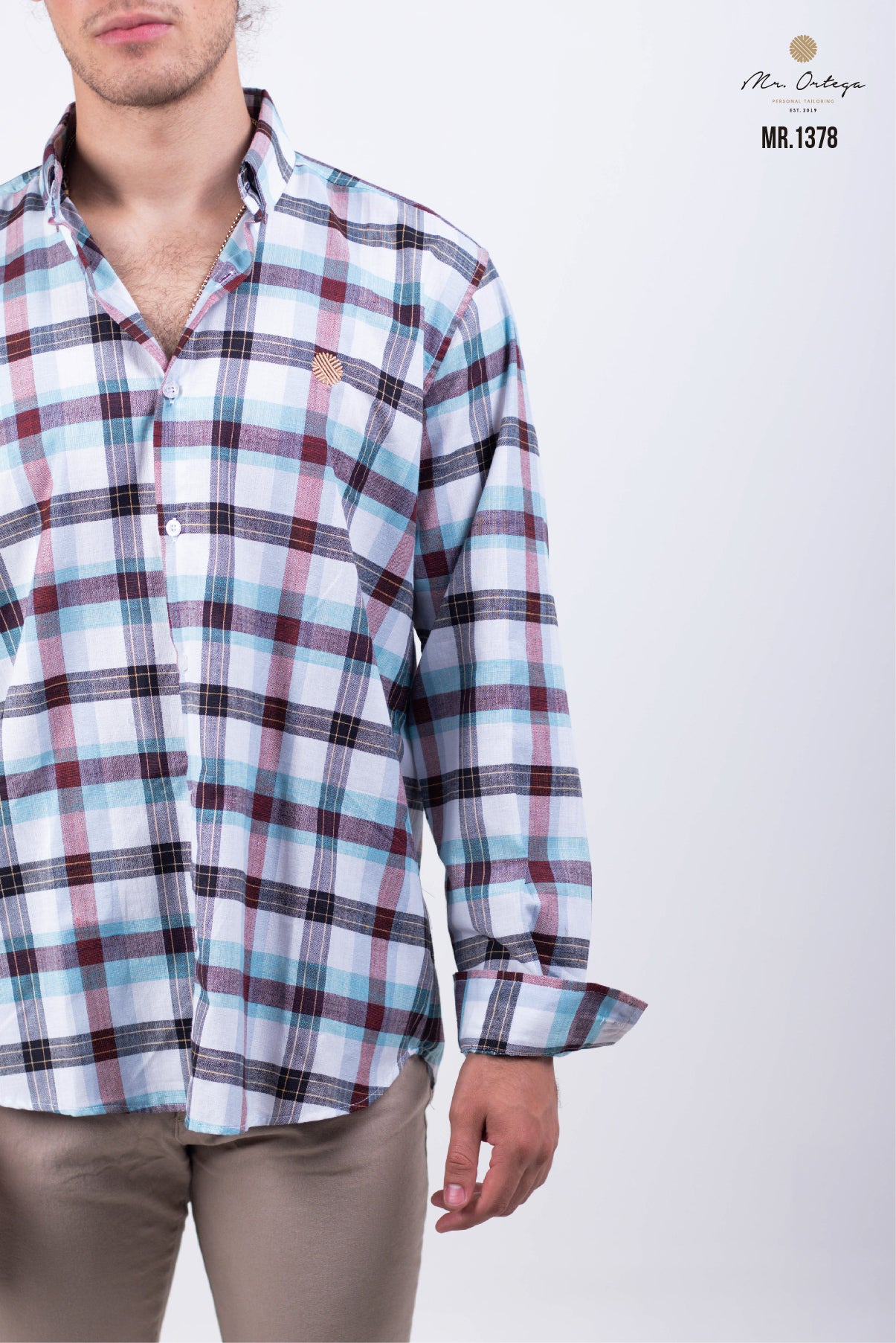 CAMISA CUADROS BLANCO, ROJO, AZUL, TINTO MANGA LARGA
