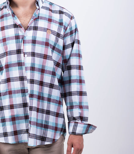 CAMISA CUADROS BLANCO / ROJO / AZUL / TINTO