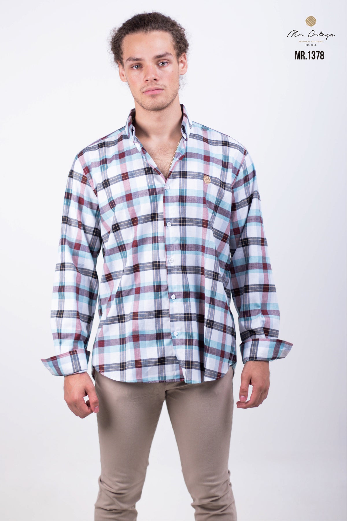 CAMISA CUADROS BLANCO, ROJO, AZUL, TINTO MANGA LARGA