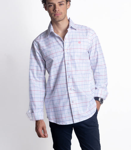 CAMISA CUADROS BLANCO, ROJO, AZUL Y VERDE