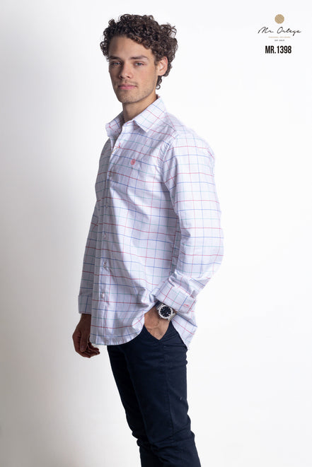 CAMISA CUADROS BLANCO, ROJO, AZUL Y VERDE