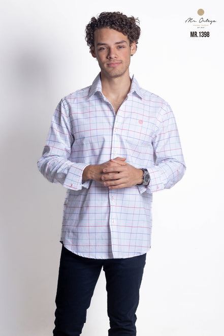 CAMISA CUADROS BLANCO, ROJO, AZUL Y VERDE