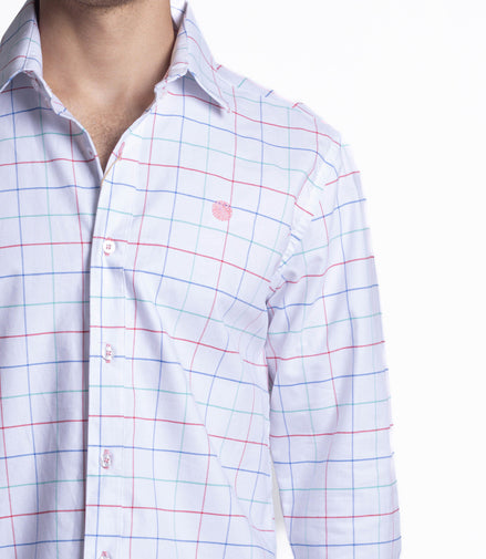 CAMISA CUADROS BLANCO, ROJO, AZUL Y VERDE