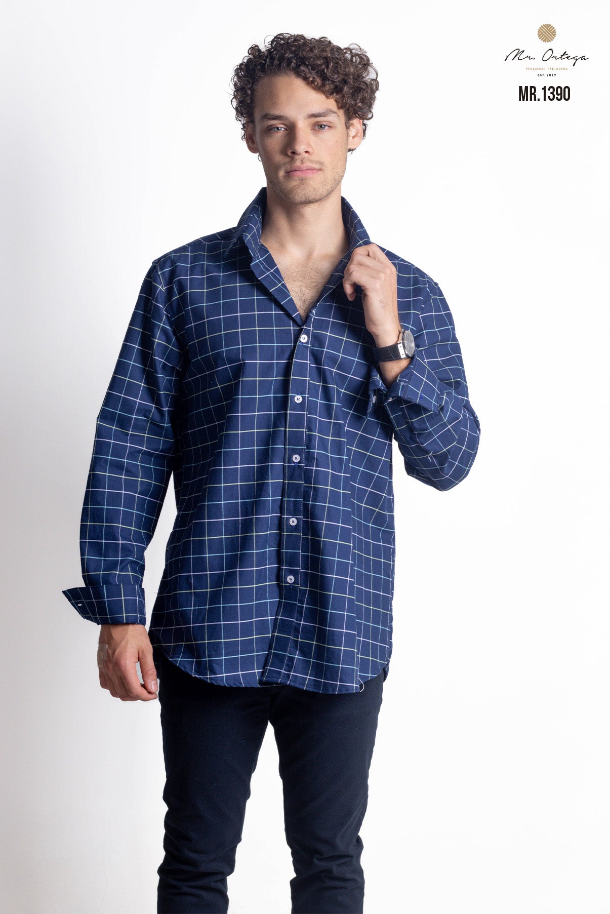 CAMISA CUADROS AZUL MARINO