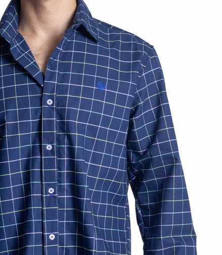 CAMISA CUADROS AZUL MARINO
