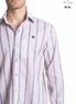 CAMISA RAYAS CAFE CLARO Y GRIS