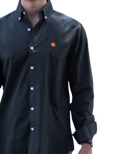 CAMISA LISA VERDE OSCURO MANGA LARGA