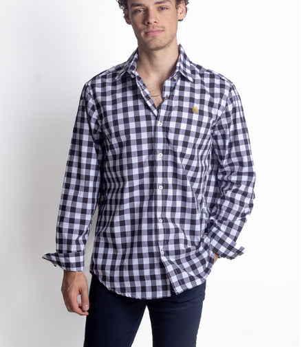 CAMISA CUADROS NEGRO Y BLANCO