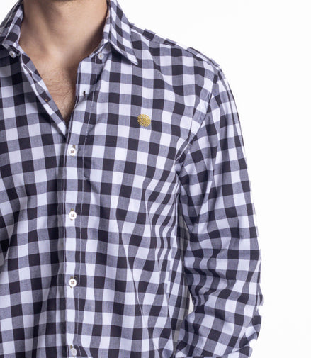 CAMISA CUADROS NEGRO Y BLANCO