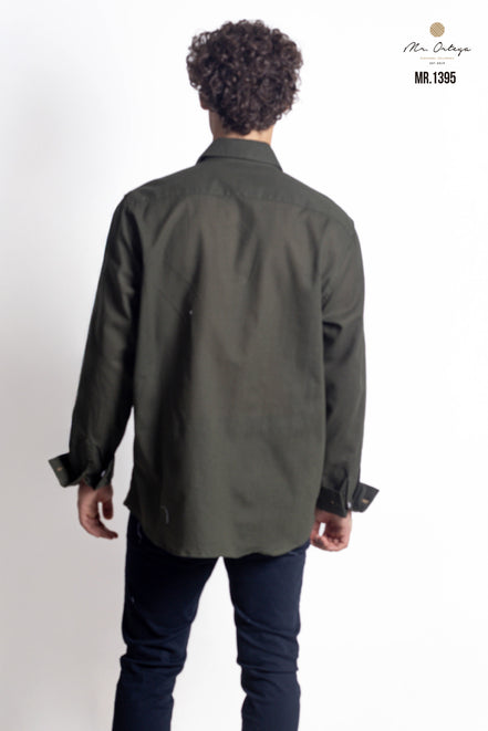 CAMISA VERDE MUSGO LISA
