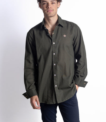 CAMISA VERDE MUSGO LISA