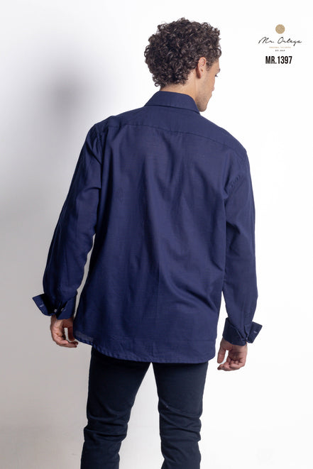 CAMISA AZUL MARINO LISA