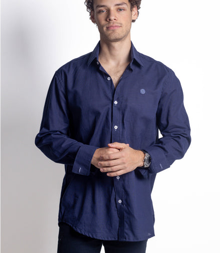 CAMISA AZUL MARINO LISA