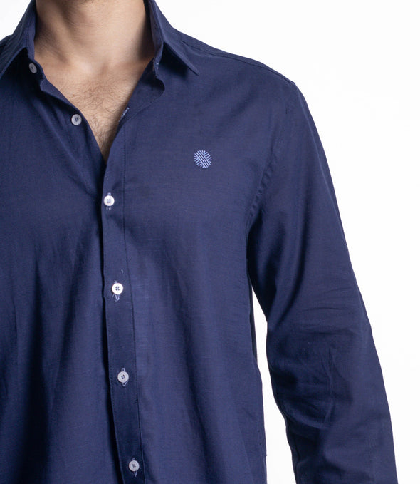 CAMISA AZUL MARINO LISA