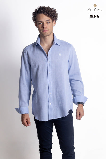 CAMISA LISA AZUL CLARO