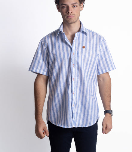 CAMISA RAYAS AZUL CIELO Y BLANCO