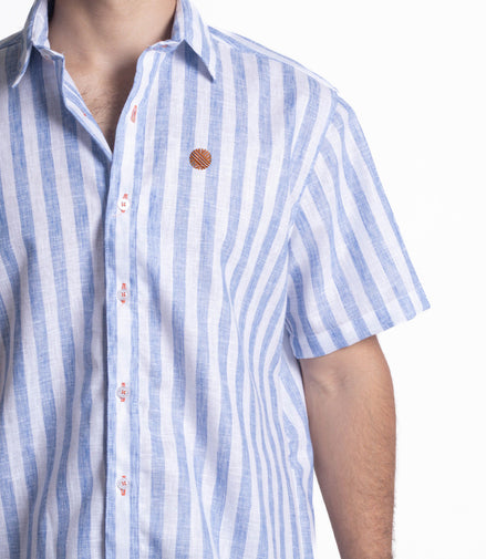 CAMISA RAYAS AZUL CIELO Y BLANCO