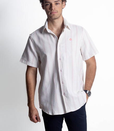 CAMISA RAYAS ROSA Y BLANCO