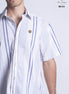 CAMISA BLANCA RAYAS AZUL MARINO