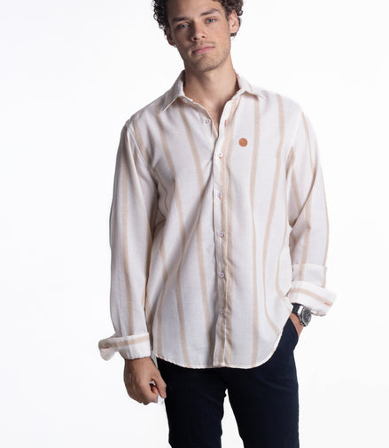 CAMISAS RAYAS BEIGE