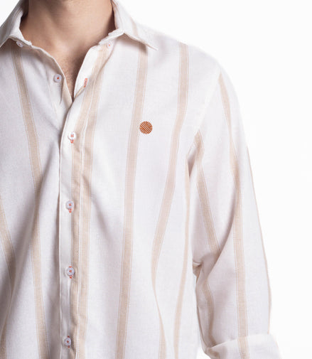 CAMISAS RAYAS BEIGE