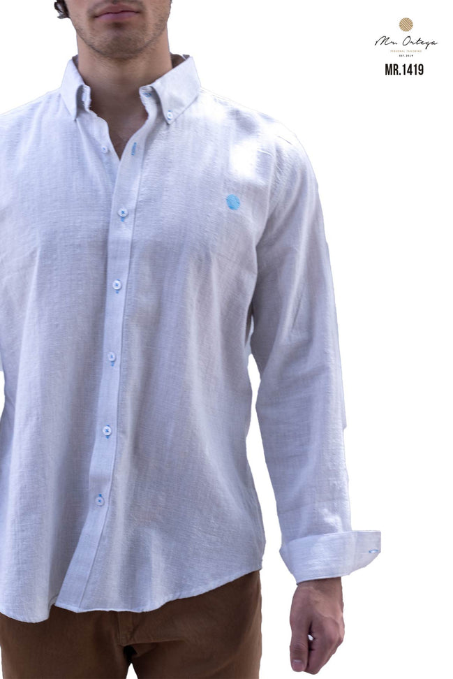 CAMISA LISA GRIS CLARO