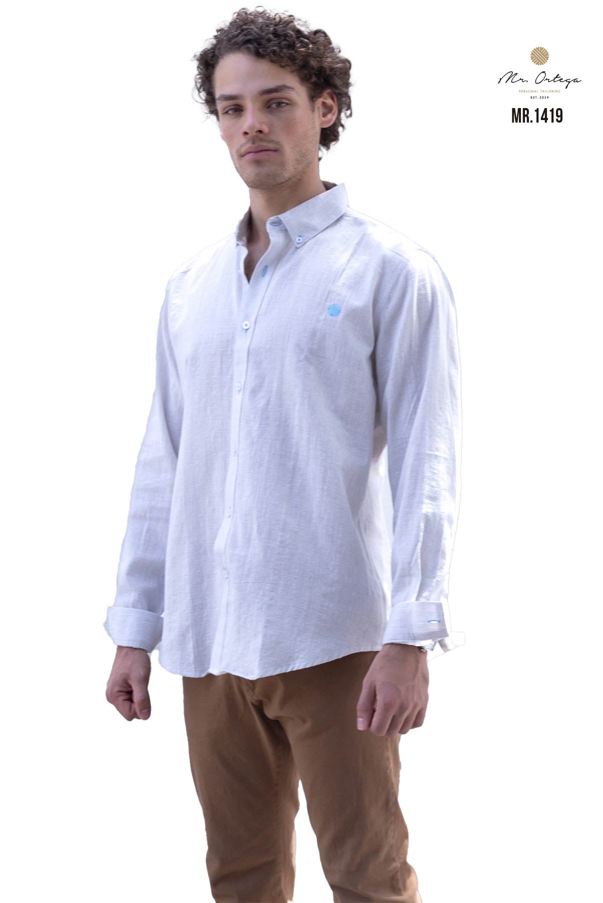 CAMISA LISA GRIS CLARO