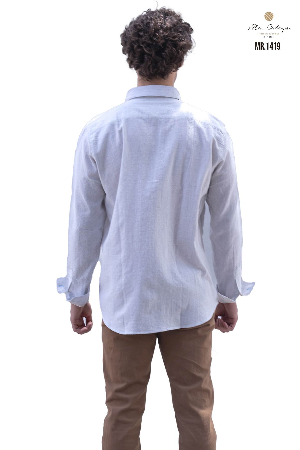 CAMISA LISA GRIS CLARO