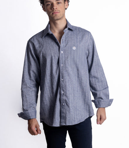 CAMISA LISA AZUL MARINO