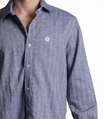 CAMISA LISA AZUL MARINO