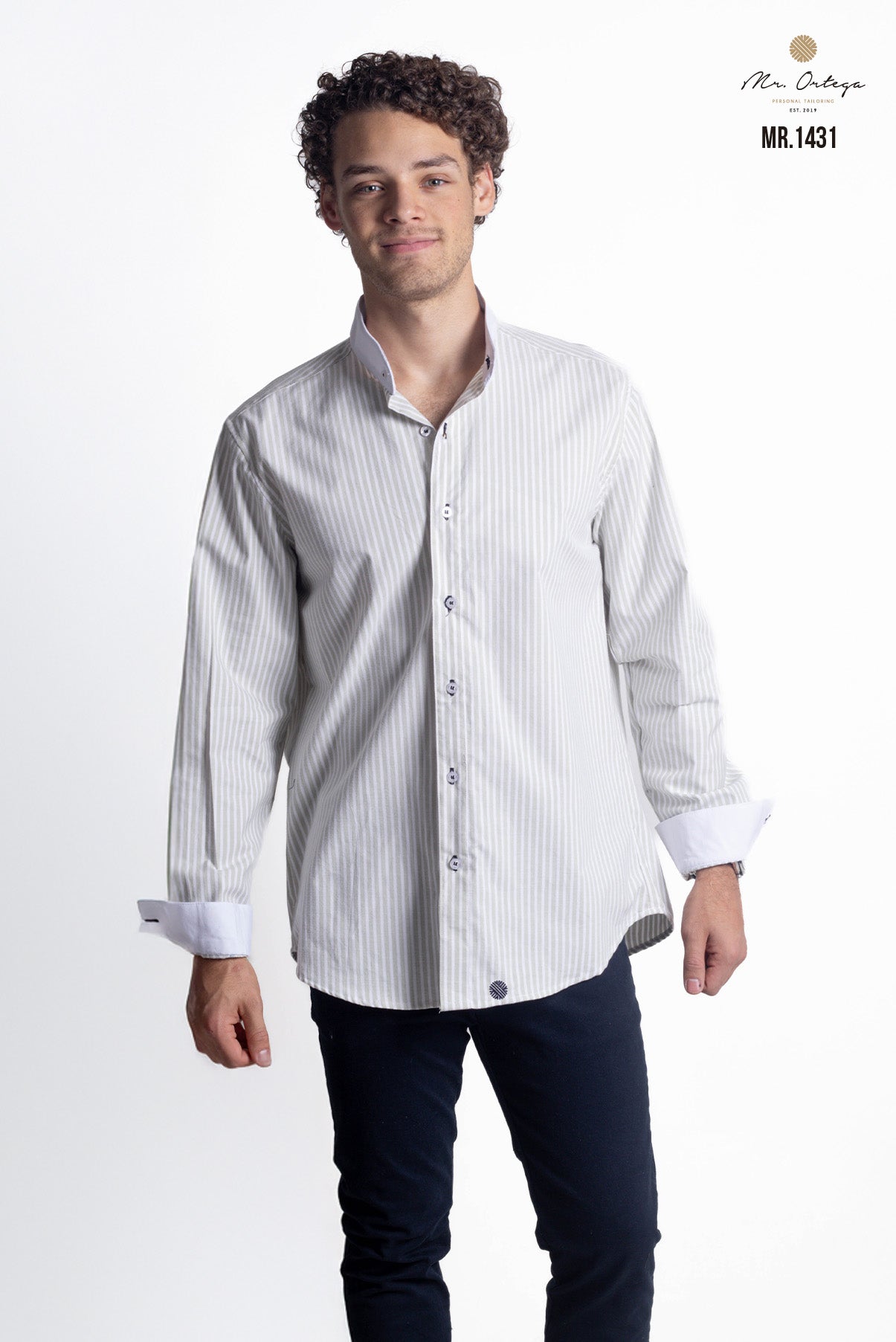 CAMISA RAYAS VERDE Y BLANCO