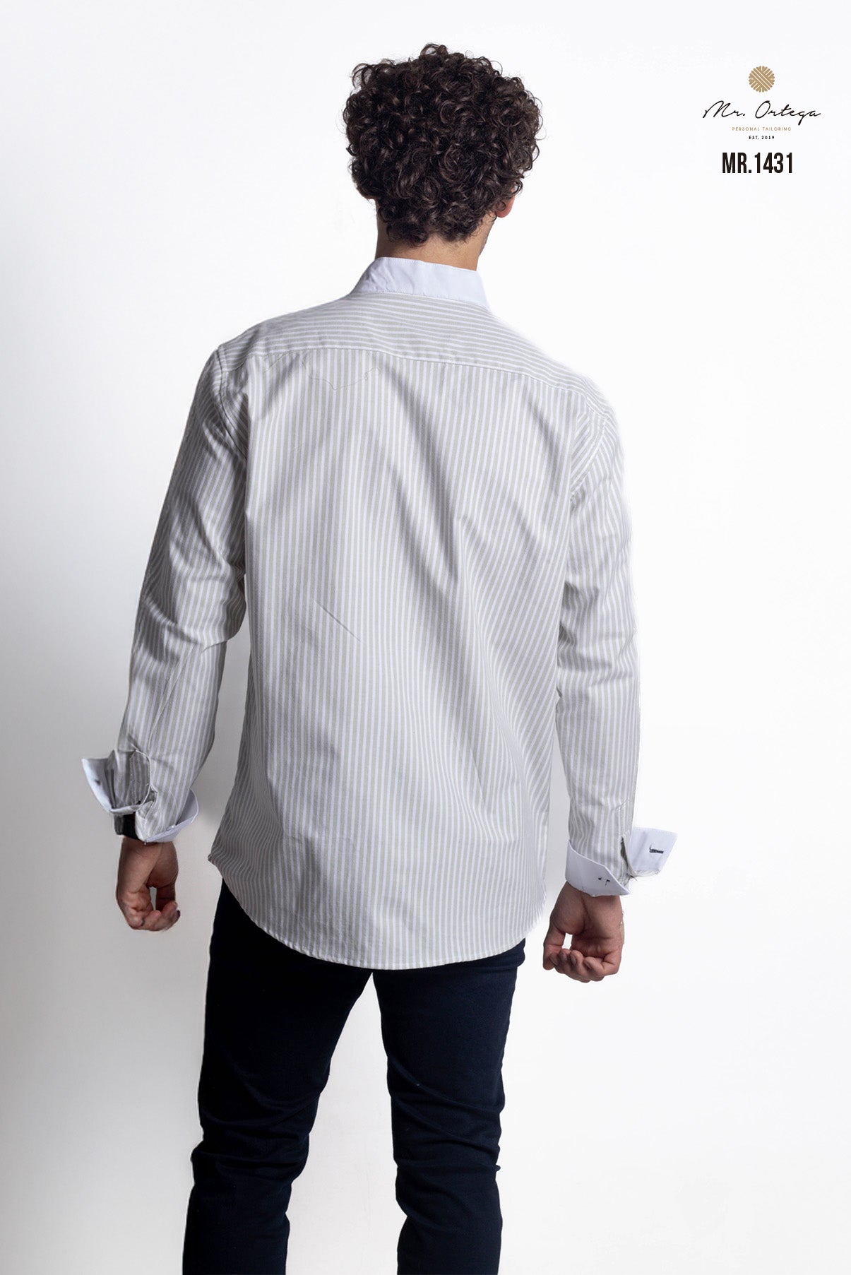 CAMISA RAYAS VERDE Y BLANCO