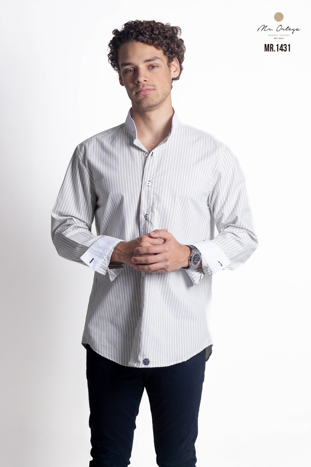 CAMISA RAYAS VERDE Y BLANCO