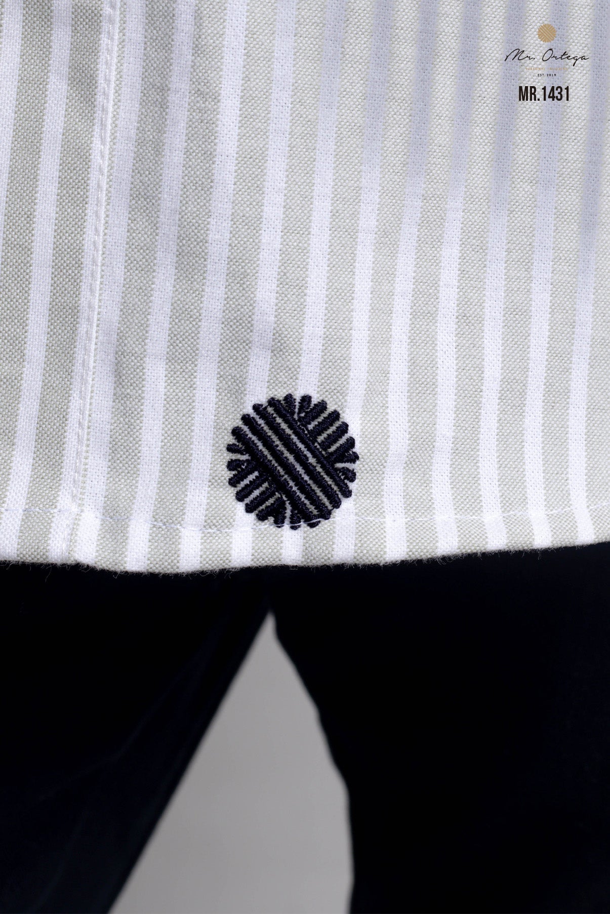 CAMISA RAYAS VERDE Y BLANCO