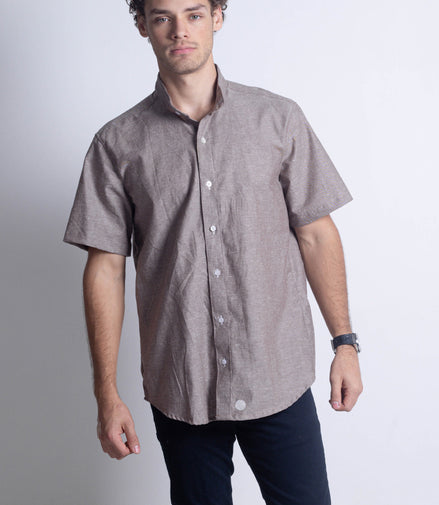 CAMISA LISA CAFE CLARO