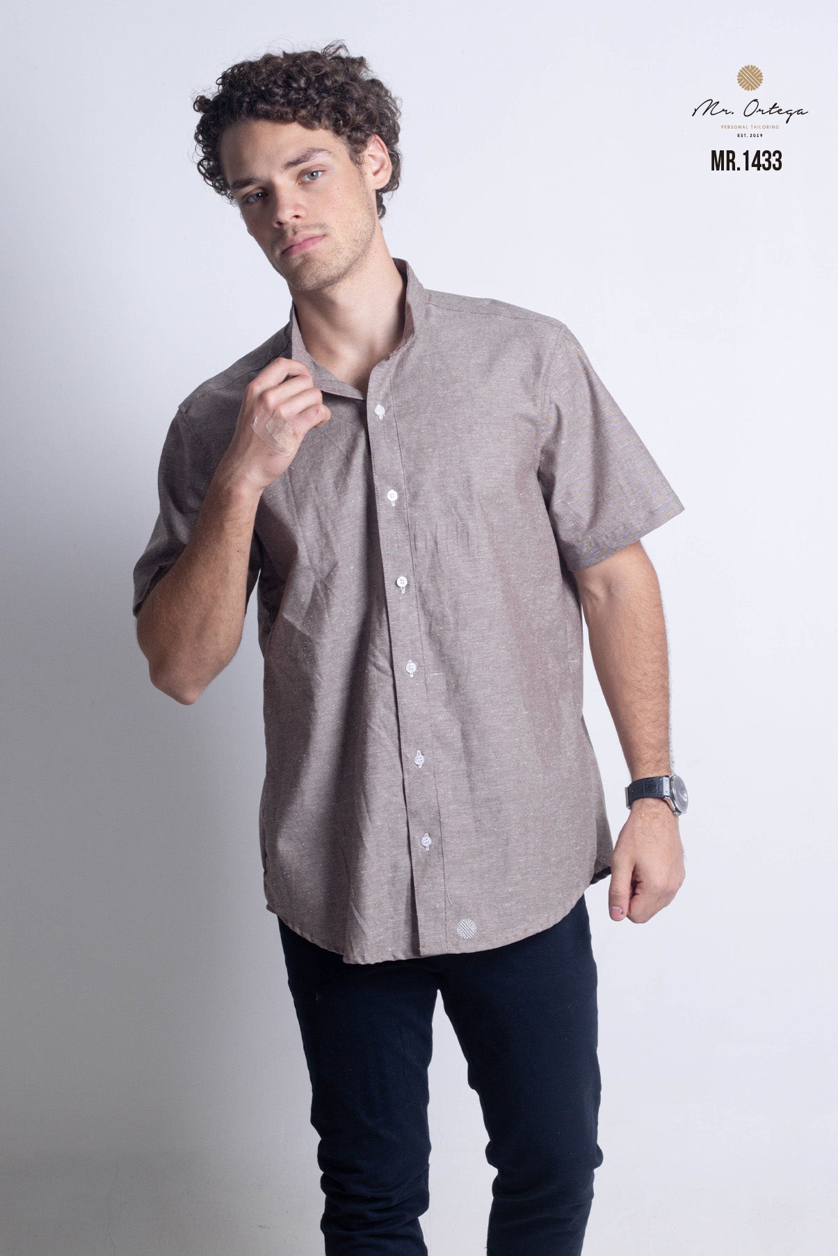 CAMISA LISA CAFE CLARO