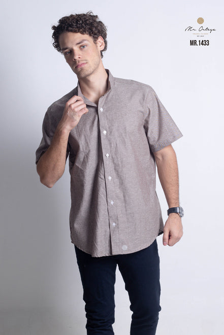 CAMISA LISA CAFE CLARO
