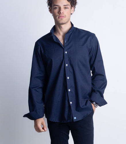 CAMISA AZUL MARINO LISA