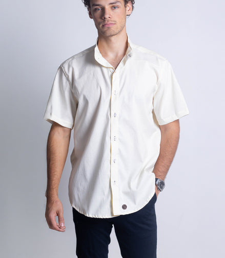 CAMISA BEIGE LISA MANGA CORTA