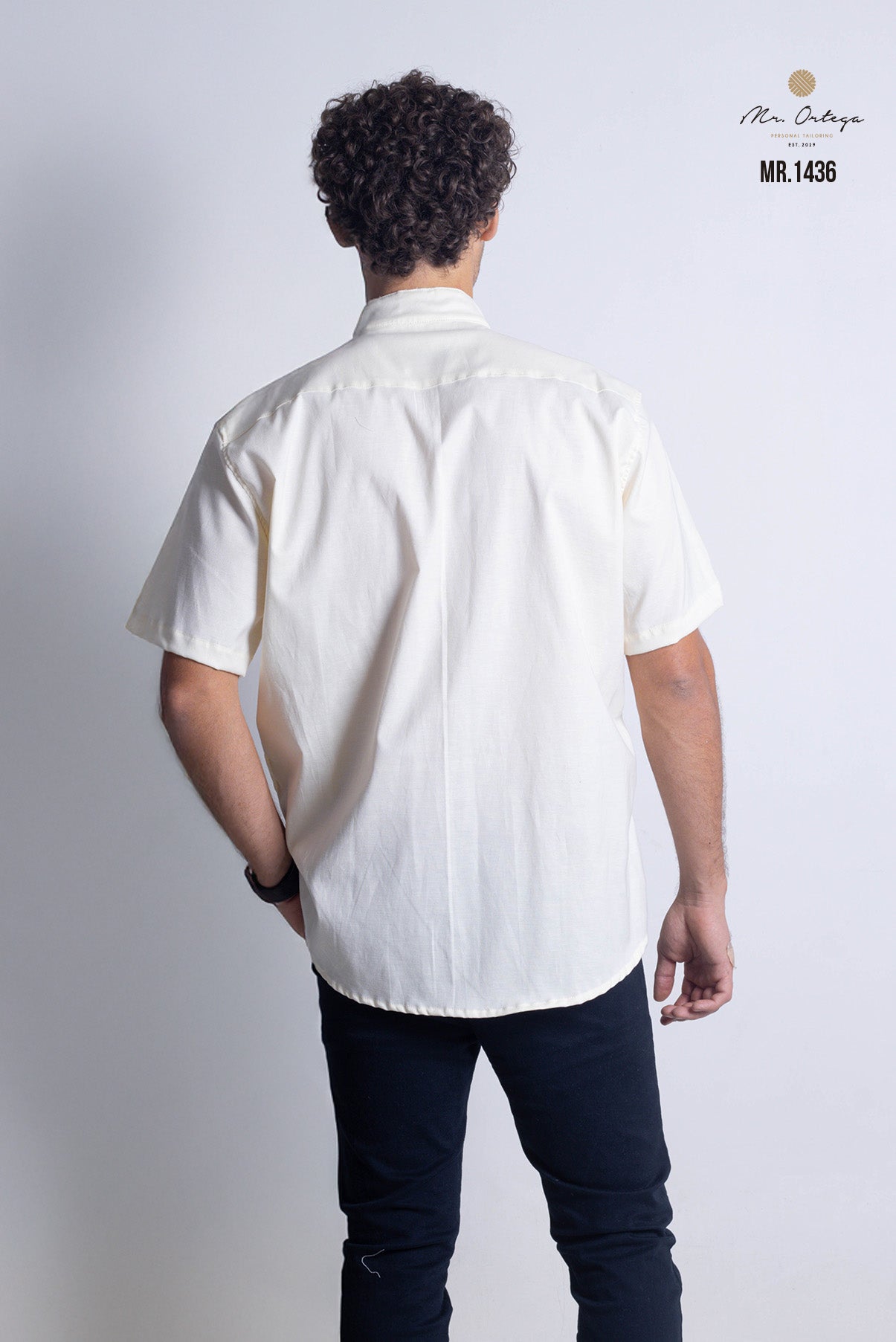 CAMISA LISA BEIGE MANGA CORTA