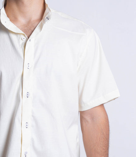 CAMISA BEIGE LISA MANGA CORTA