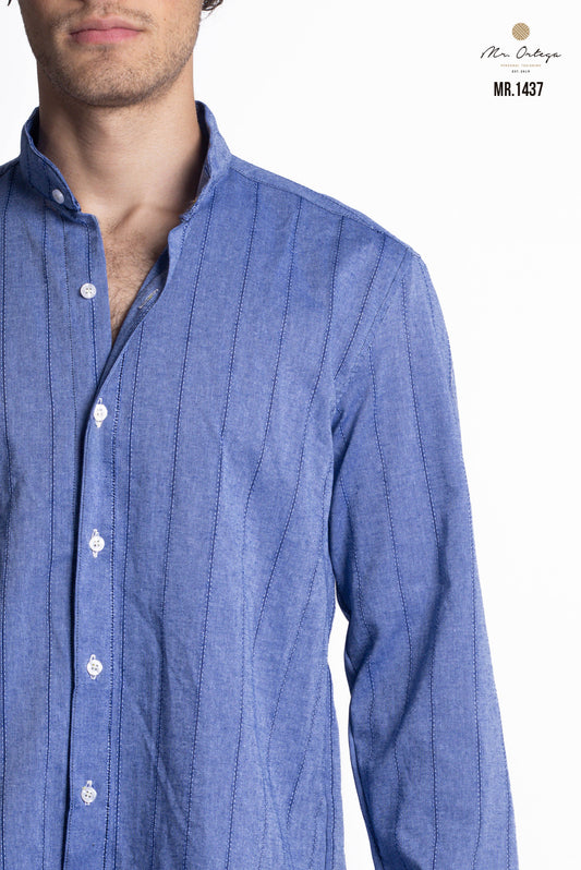 CAMISA RAYAS AZUL MARINO