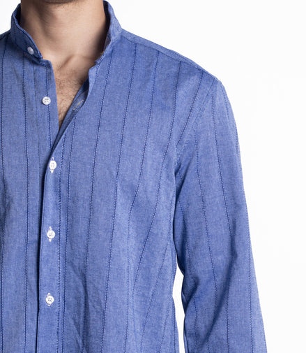 CAMISA RAYAS AZUL MARINO